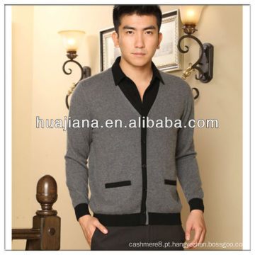 camisa masculina colar cashmere tricô cardigan OEM